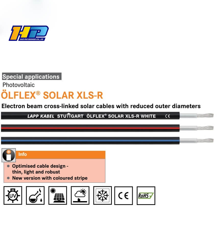 Cáp olflex solar cable xlr 1x4 1kv ac/ dc h1z2z2k chính hãng